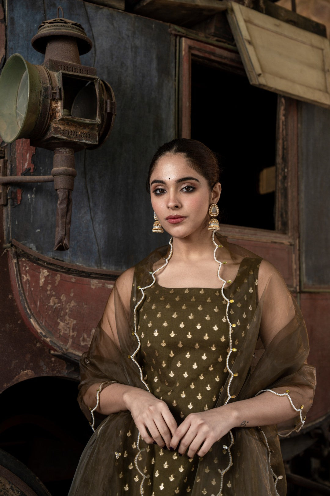 OLIVIYA STRAIGHT CHANDERI KURTA SET