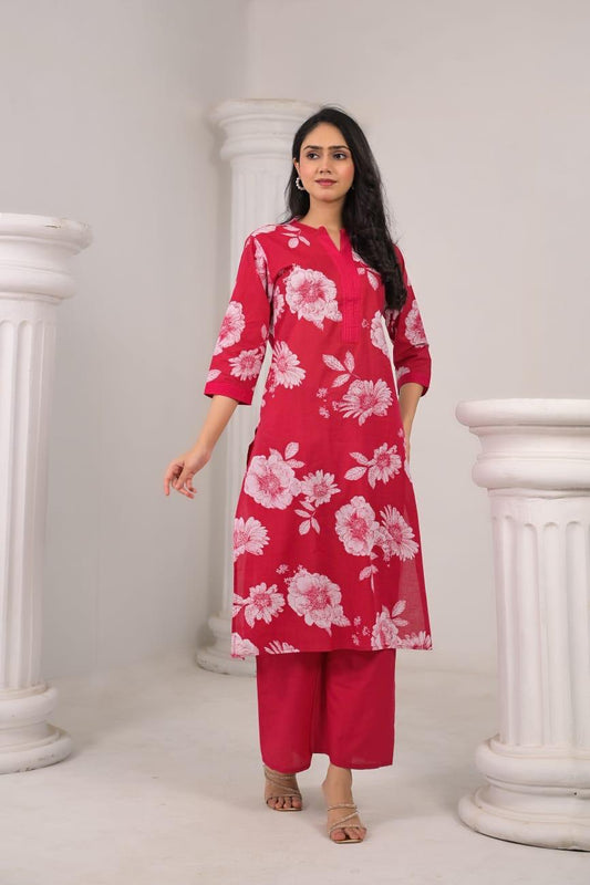 FLORAL PRINT PURE COTTON CO-ORD SET