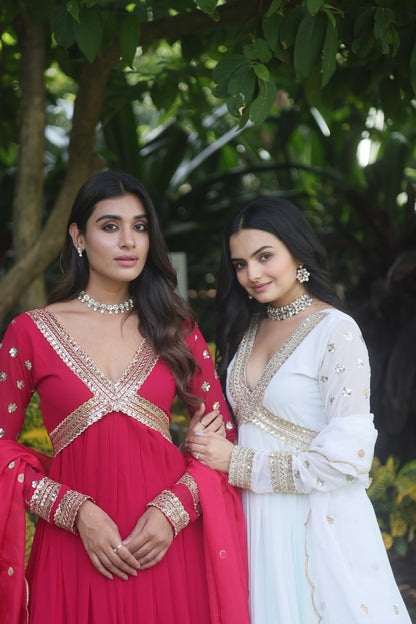 ALIA CUT GOWN WITH DUPATTA SET (FULLY STTITCHED )