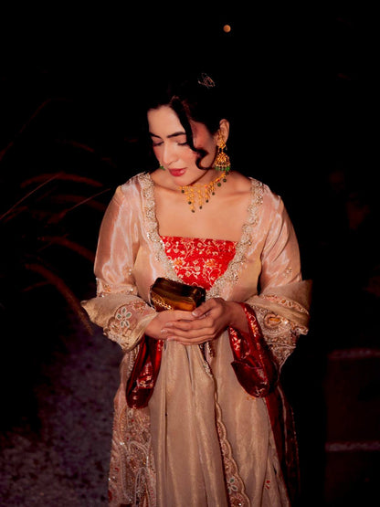RED KURTI PLAZZO SUIT SET (FULLY STTITCHED)