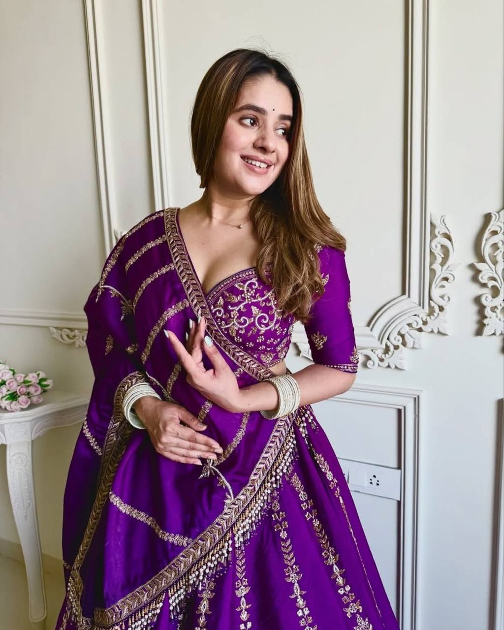 WEDDING SPECIAL PURPLE DESIGNER LEHENGA