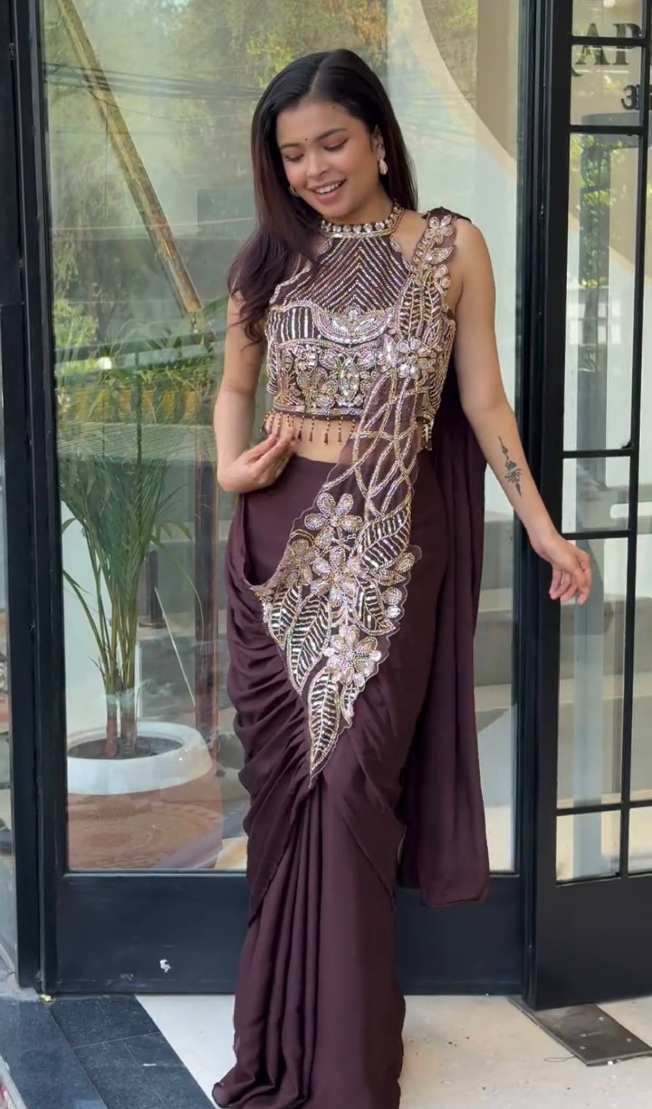 MERAGI - READY WEAR SAREE (Fully Stitched)