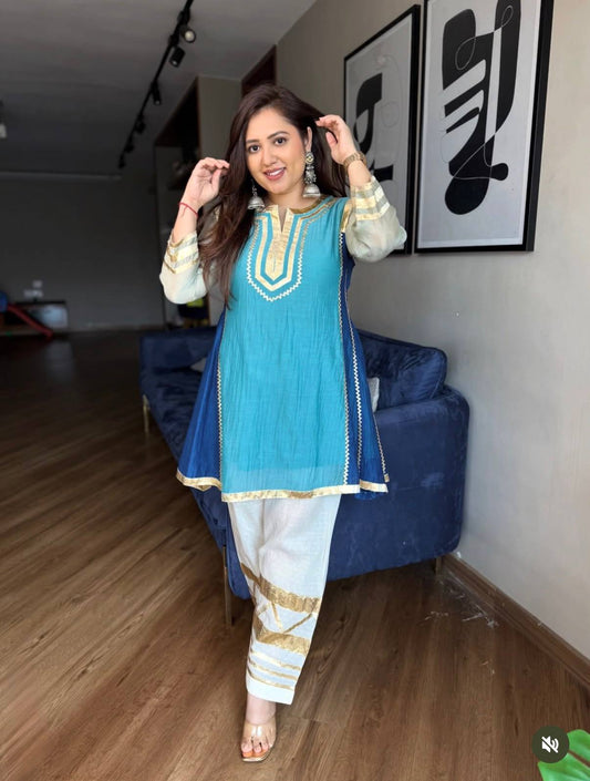 BEBO STYLE CHOGA KURTA WITH SALWAR
