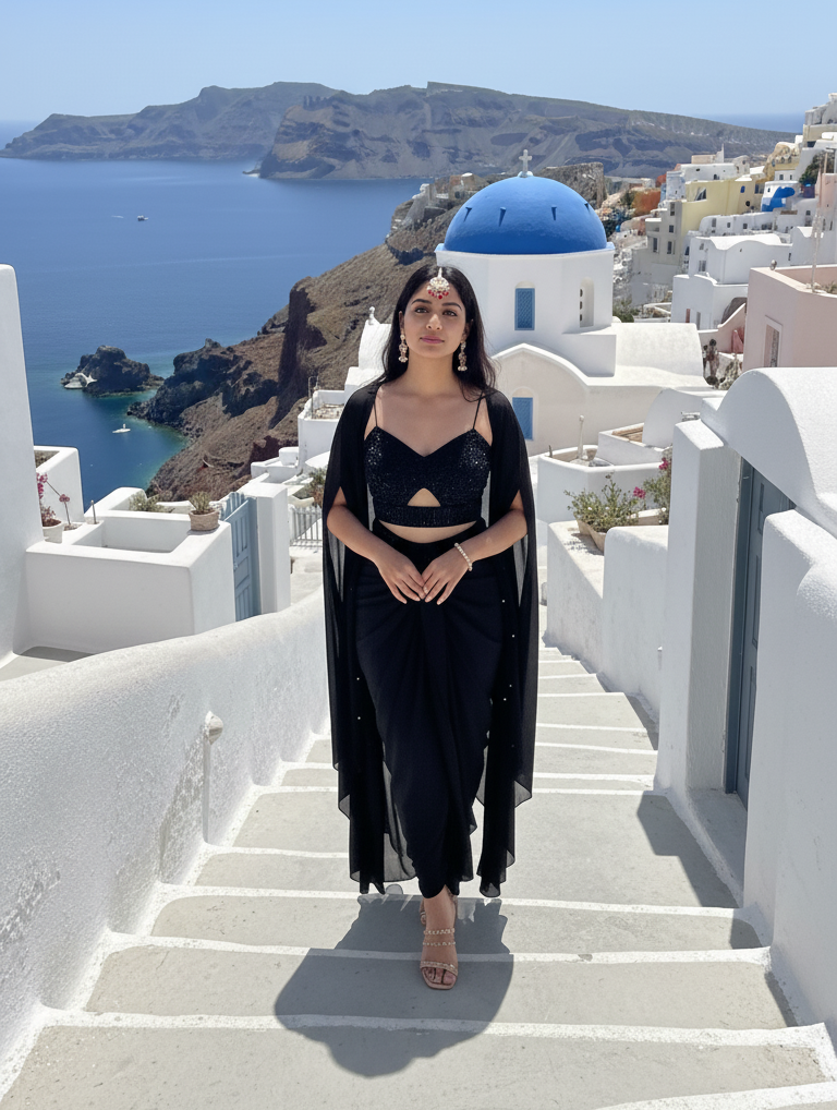 InCottoM - Special Indo Western Dhoti Style with Designer Shrug and Choli - SET OF 3