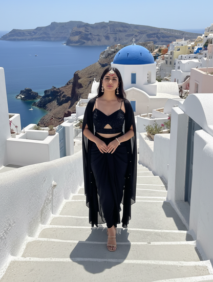 InCottoM - Special Indo Western Dhoti Style with Designer Shrug and Choli - SET OF 3