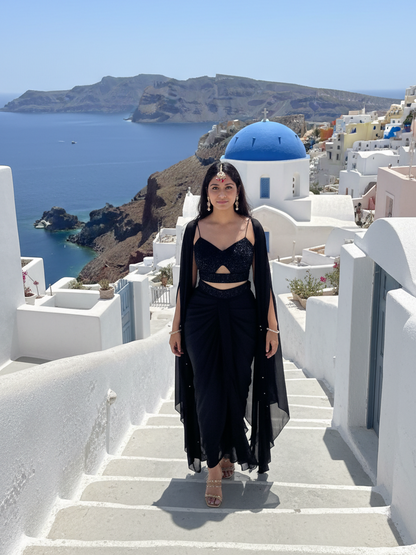 InCottoM - Special Indo Western Dhoti Style with Designer Shrug and Choli - SET OF 3