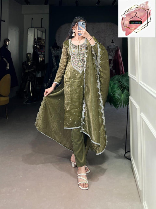 OLIVIA - GOLD CRUSH SUIT SET OF 3