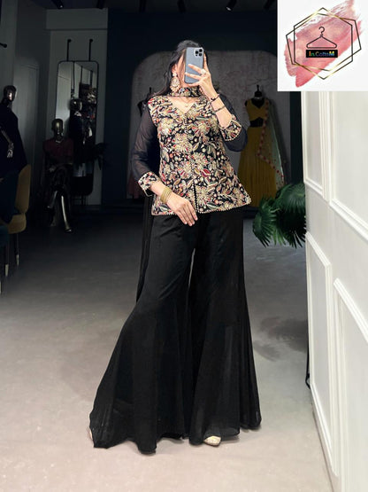 BLACK - HEAVY ETHNIC TOP AND BOTTOM - SET OF 3