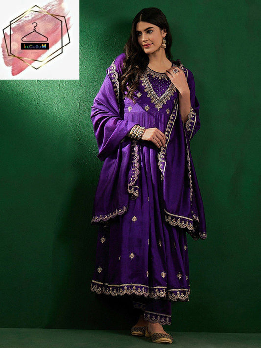 ANARKALI SET WITH EMBROIDERY WORK