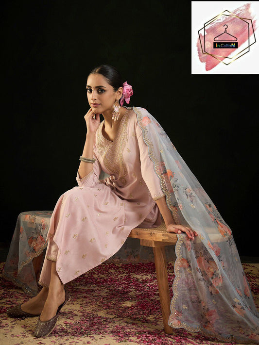 PAKISTANI FLOWERS BLOOM SUIT SET