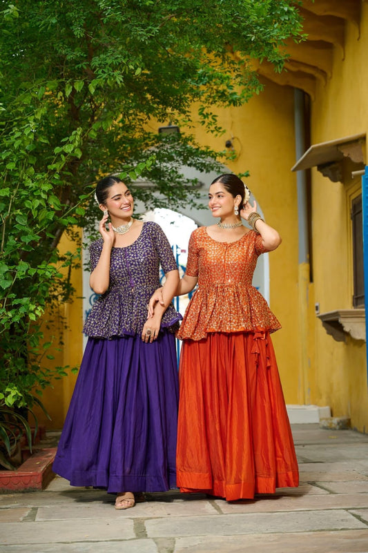 Premium Designer Sequence Embroiderd Readymade Lehenga choli Set