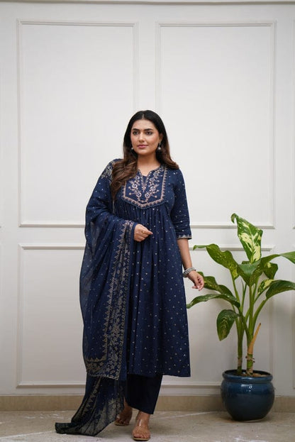 BEAUTIFUL COTTON DESIGNER EMBROIDERED ANARALI