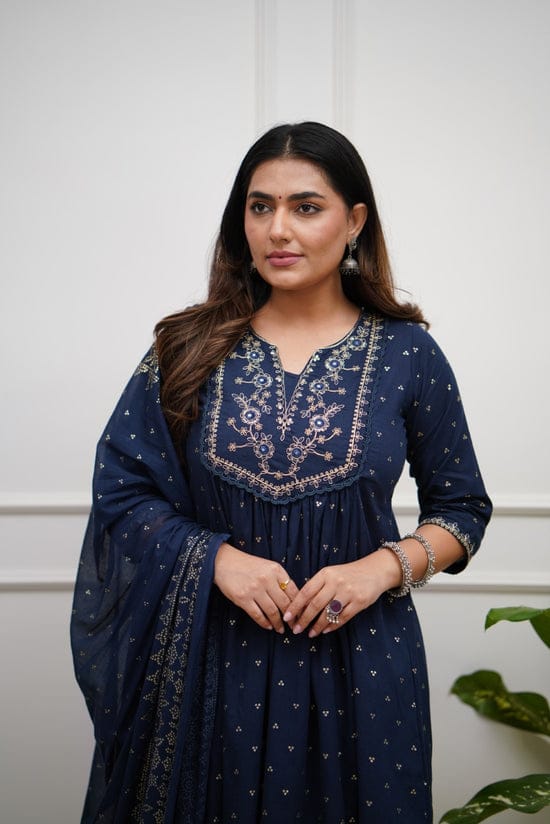 BEAUTIFUL COTTON DESIGNER EMBROIDERED ANARALI