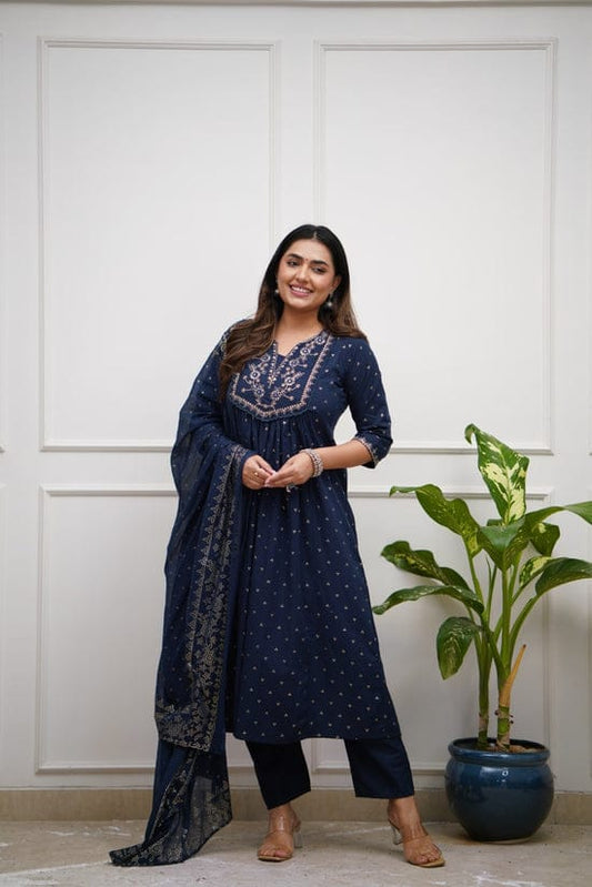 BEAUTIFUL COTTON DESIGNER EMBROIDERED ANARALI