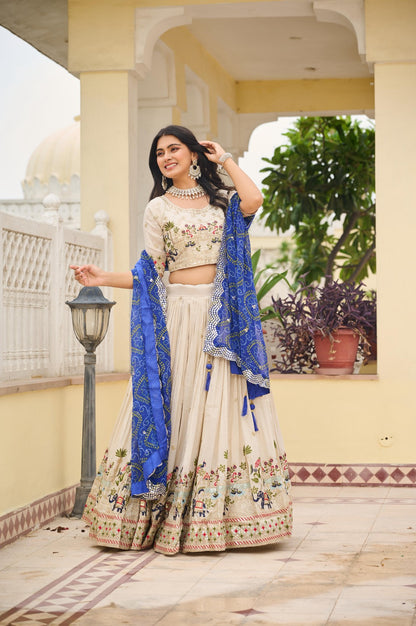 DESIGNER LEHENGA IN THREAD WITH SEQUENCE WORK