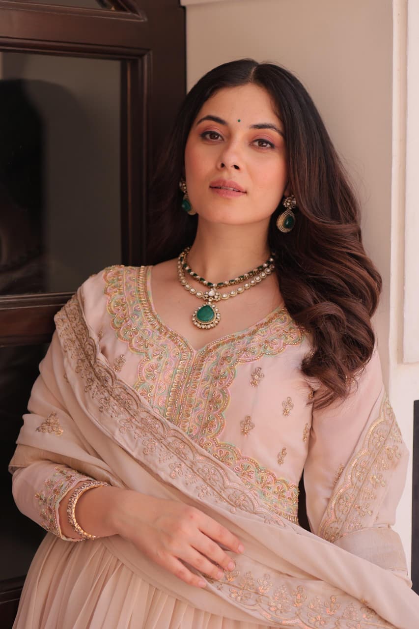 MOKSH - ANARKALI GOWN WITH MULTI EMBROIDERY WORK