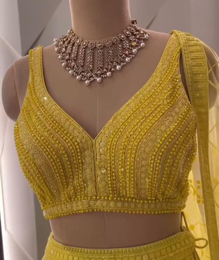 YELLOW- HALDI STYLE LEHENGA SET