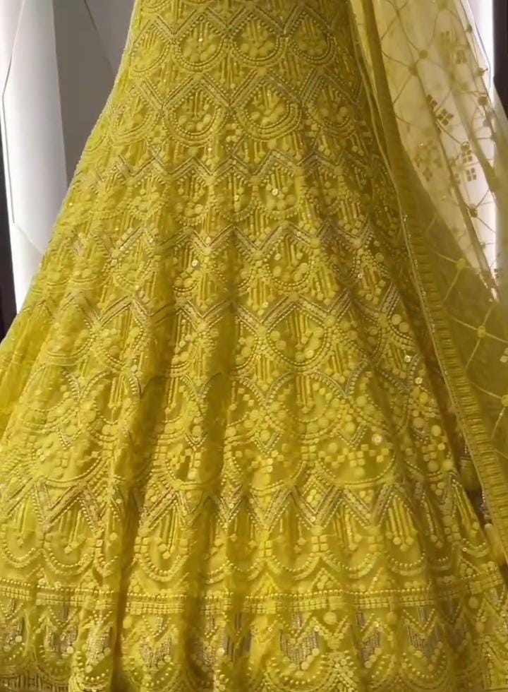 YELLOW- HALDI STYLE LEHENGA SET