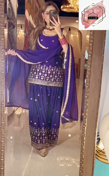 Launching New Designer Party Wear Look Top ,Dhoti Salwar and Dupatta