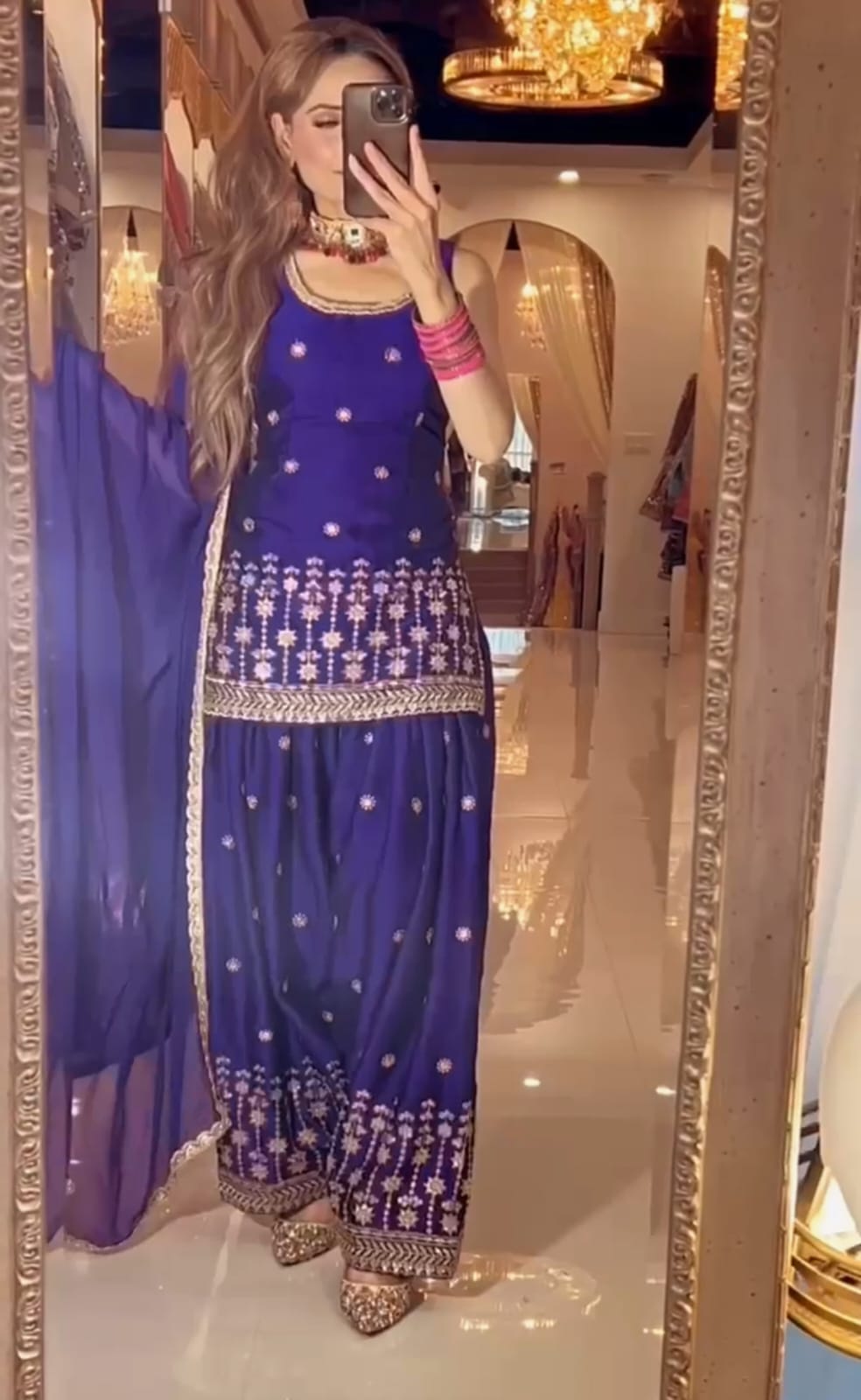 Launching New Designer Party Wear Look Top ,Dhoti Salwar and Dupatta