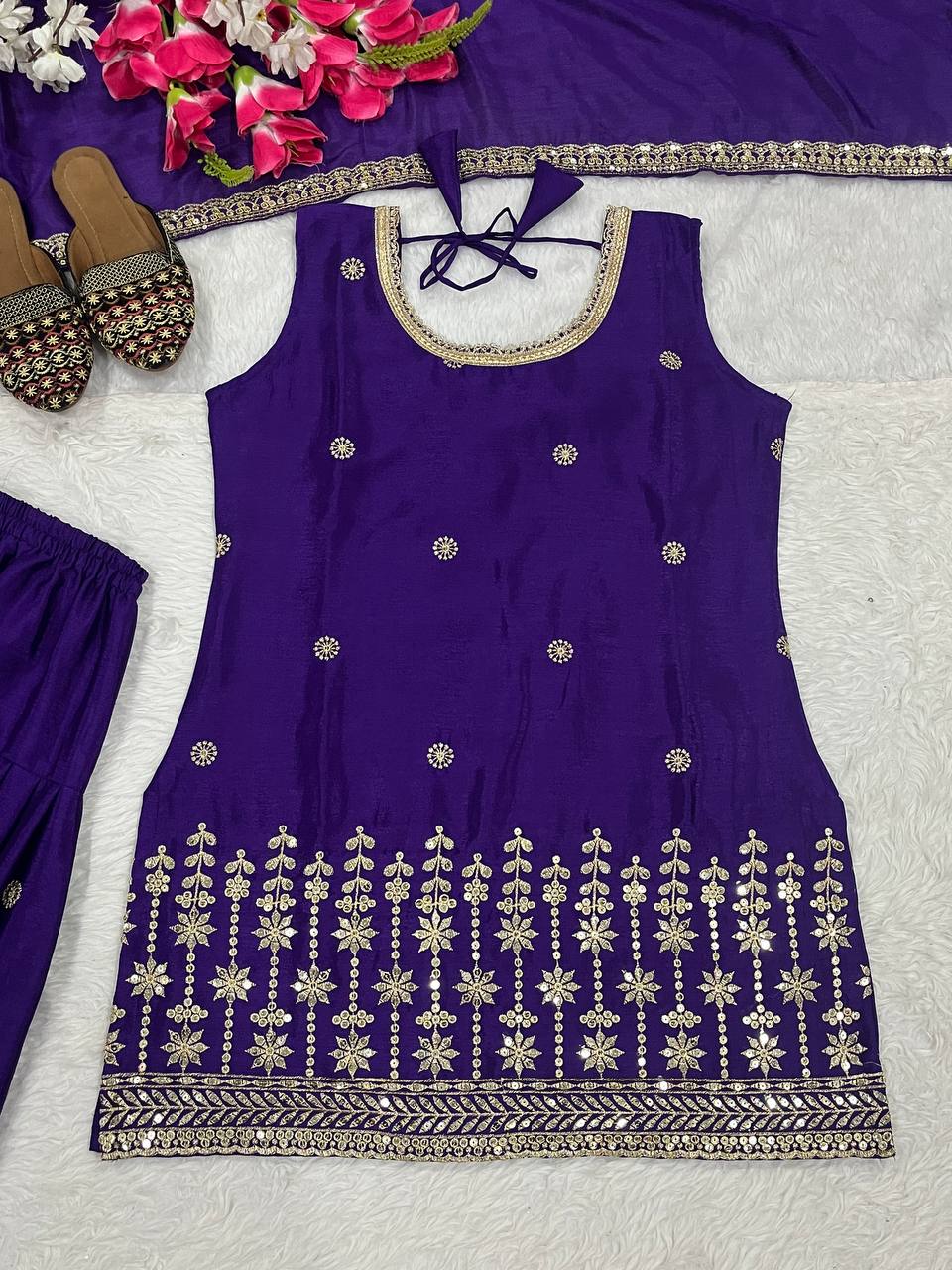 Launching New Designer Party Wear Look Top ,Dhoti Salwar and Dupatta