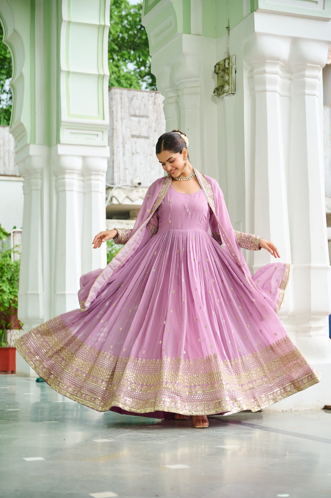 SITAARA - DESIGNER ANARKALI GOWN WITH DUPATTA (2 Beautiful Colors)