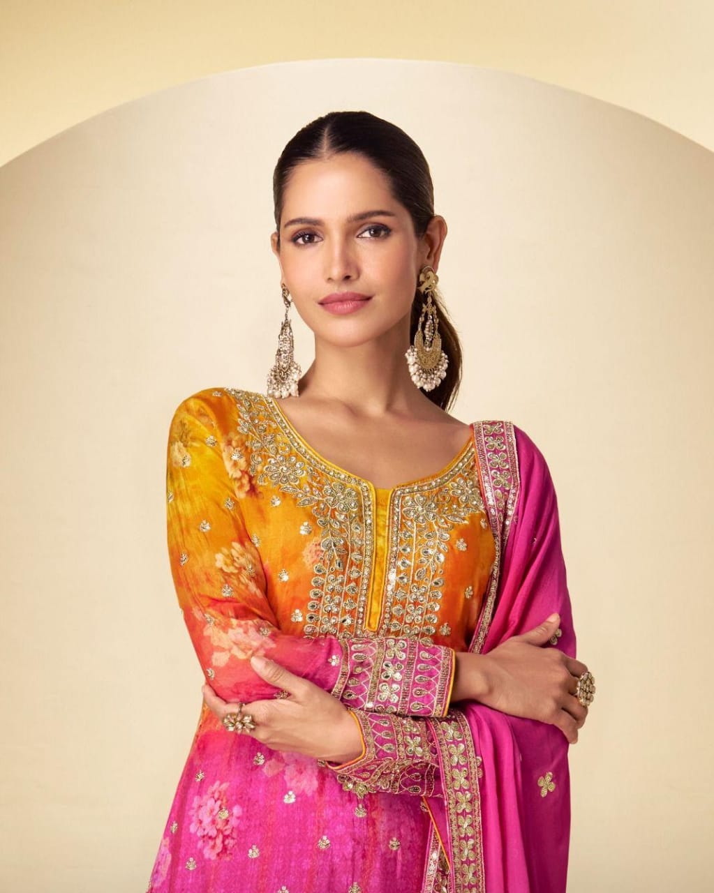 CHINON DIGITAL PRINTED FULLY STITCHED SALWAR SUIT WITH DUPATTA