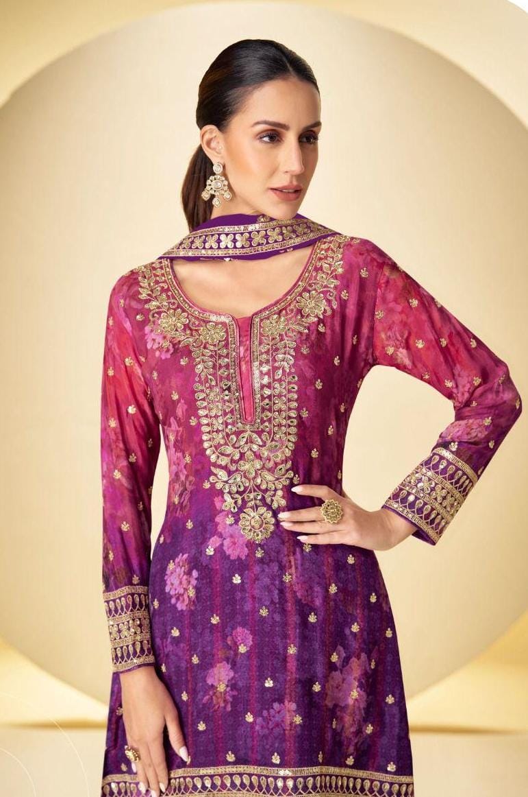CHINON DIGITAL PRINTED FULLY STITCHED SALWAR SUIT WITH DUPATTA