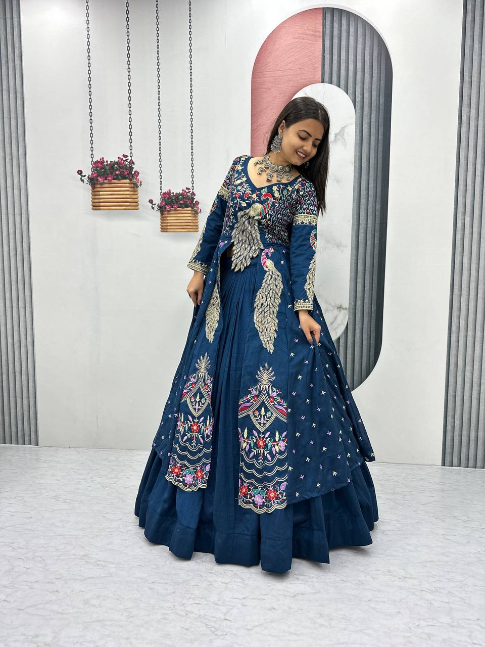 DIL MANGE MOR - PURE VICHITRA SEQUENCE WORK LEHENGA CHOLI (Fully Stitched)