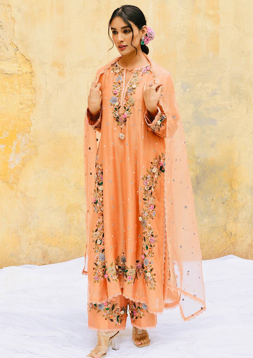 HEAVY LONG KURTA WITH PANT & DUPATTA