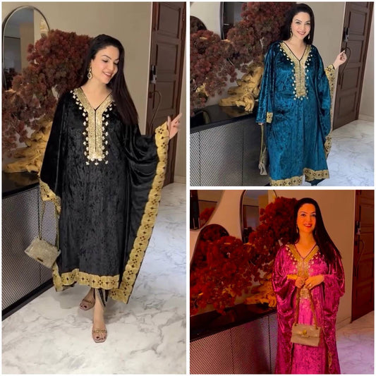 In.CottoM - PURE VELVET KAFTAANS FOR WINTER WARDROBE (FULLY STTITCHED )