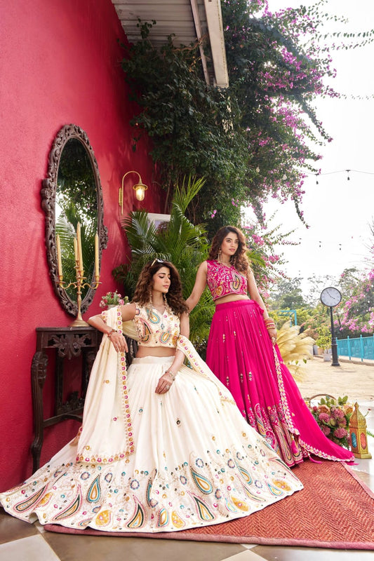PURE VICHITRA EMBROIDERY SEQUENCE WORK LEHENGA CHOLI