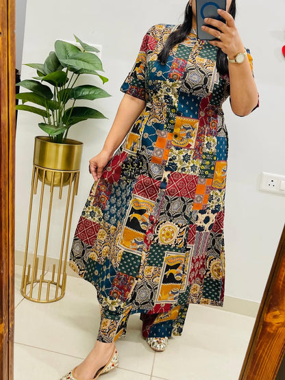 JAIPURI KALAMKARI COTTON CO-ORD SET