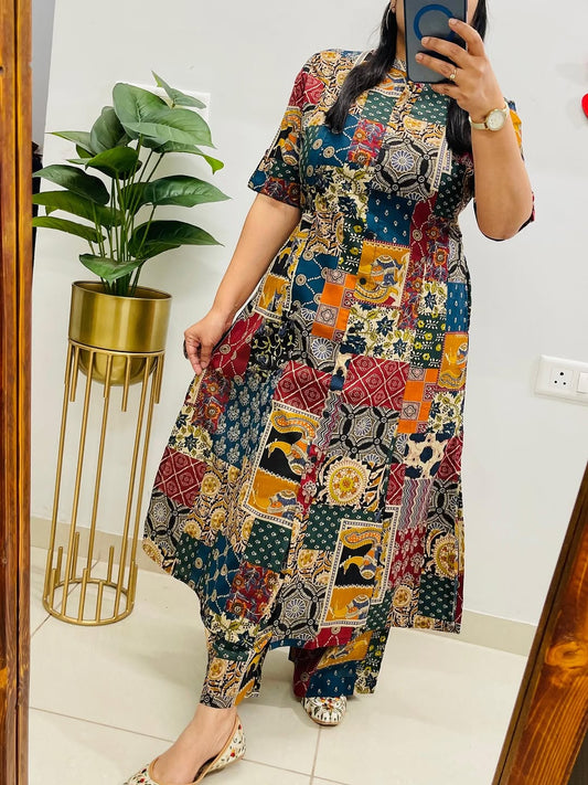 JAIPURI KALAMKARI COTTON CO-ORD SET