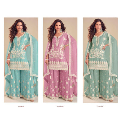 CHINON PLAZZO SUIT SET WITH DUPATTA