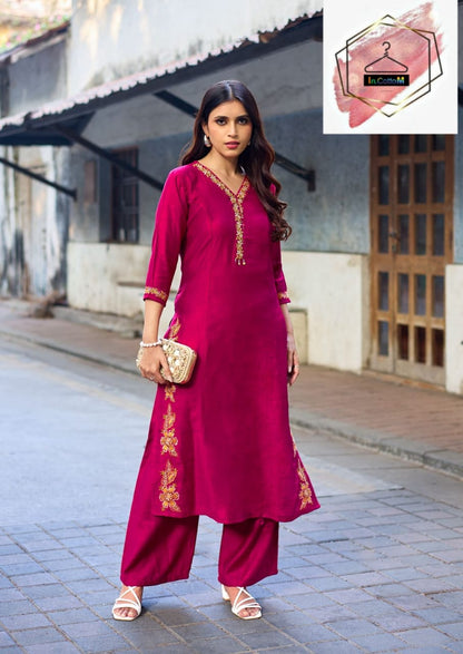 WOOGLEE RAHIMA PREMIUM STYLE KURTI AND BOTTOM SET