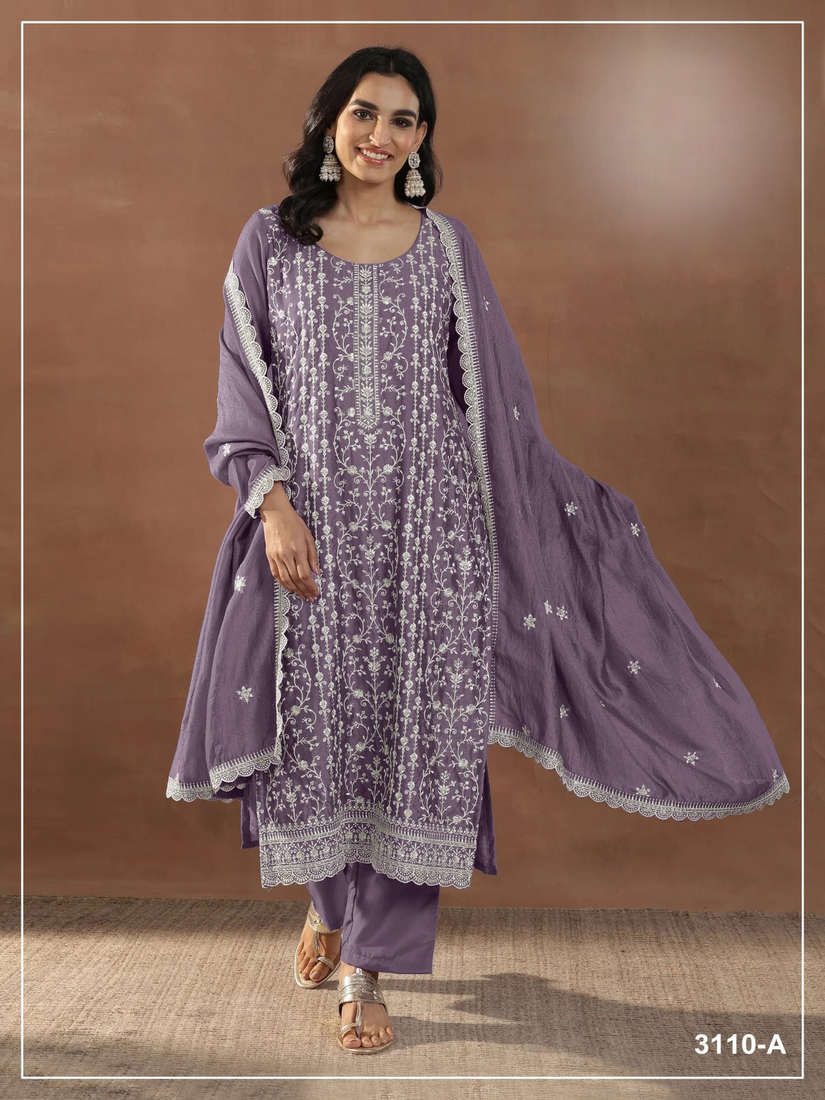 RANGOLI CRUSH STRAIGHT SUIT SET WITH DUPATTA