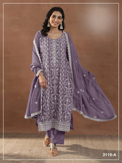 RANGOLI CRUSH STRAIGHT SUIT SET WITH DUPATTA