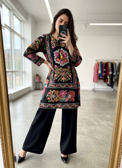 BLACK COTTON CO-ORD SET FOR SUMMER'S