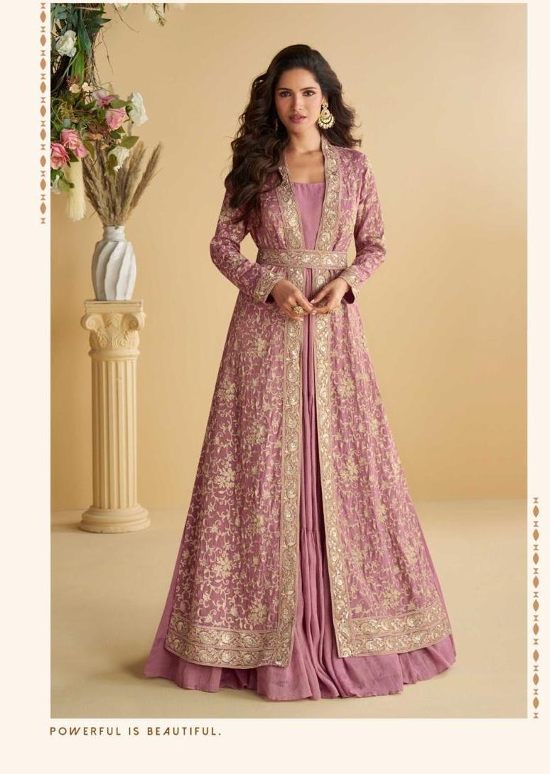 INDO WESTERN STYLE SHRUG ANARKALI SET