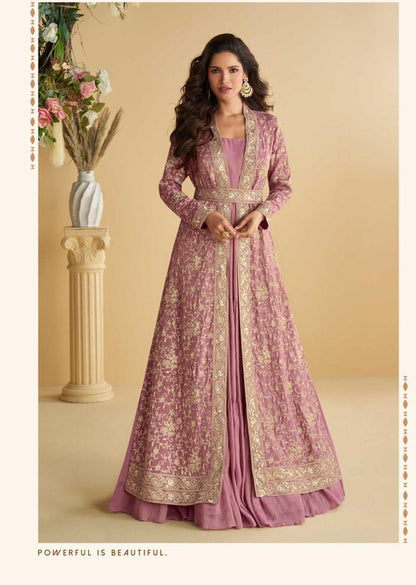 INDO WESTERN STYLE SHRUG ANARKALI SET