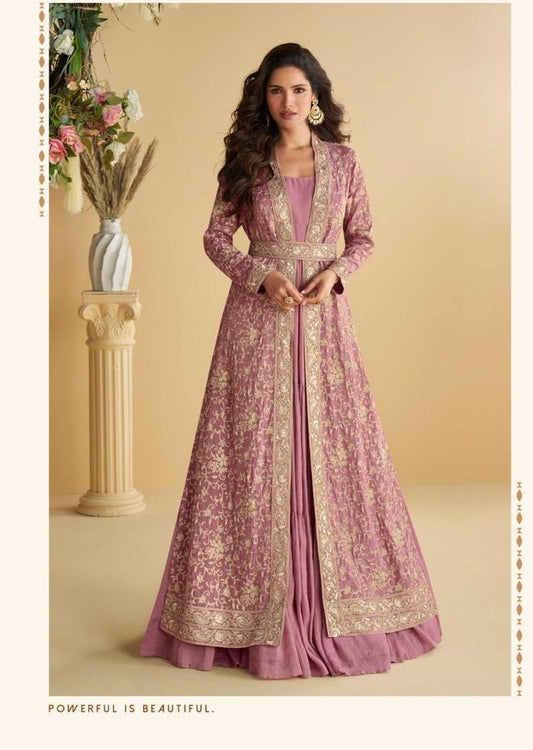 INDO WESTERN STYLE SHRUG ANARKALI SET