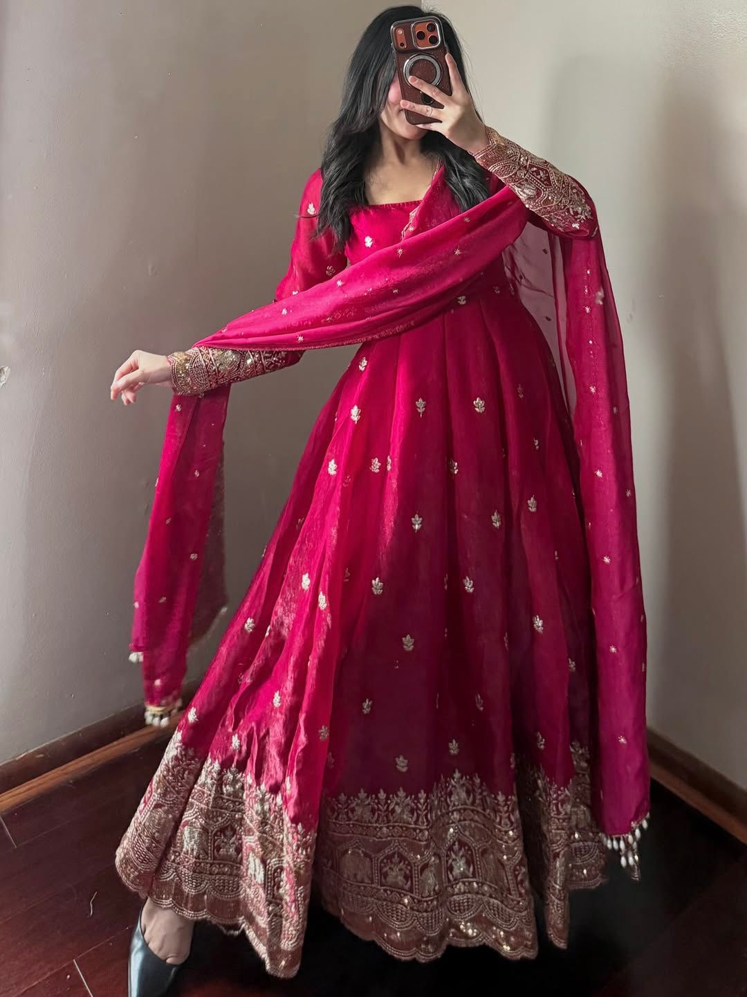 ANARKALI GOWN WITH HEAVY EMBROIDERY WORK