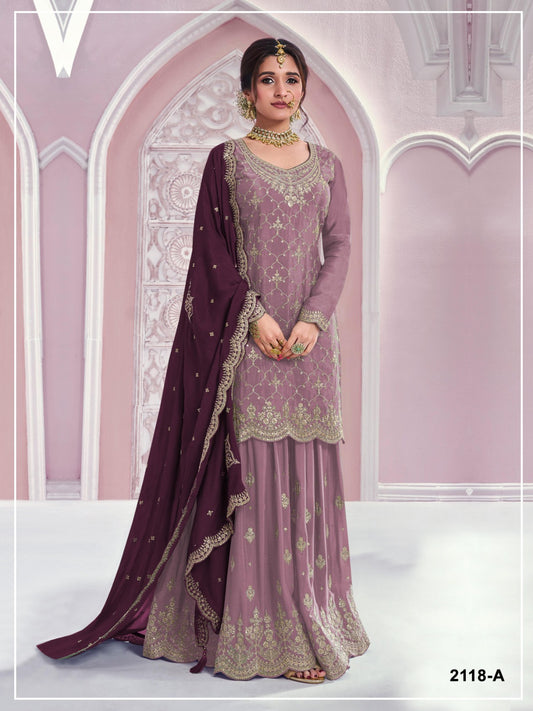 CHINON PLAZZO SUIT SET WITH DUPATTA
