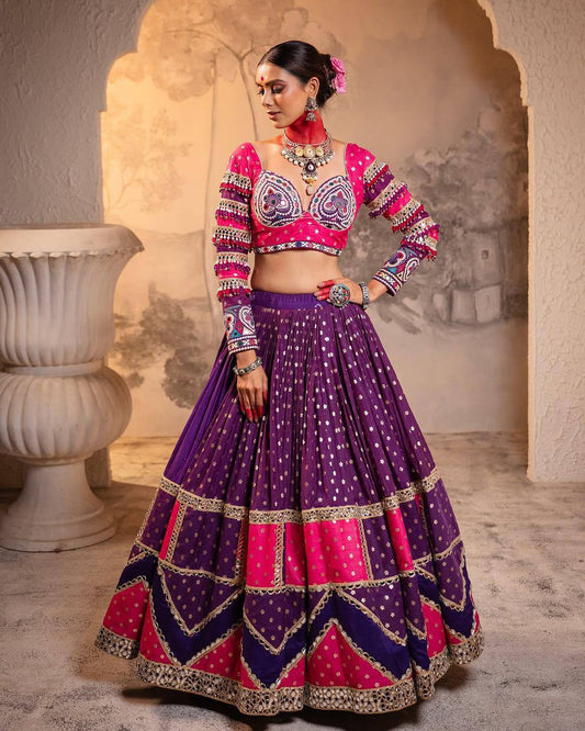 DEEP PURPLE  CHANIYA CHOLI SET FOR NAVRATRI