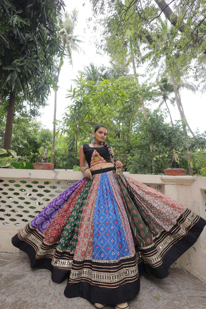 NAVRATRI MULTI COLOUR LEHENGA CHOLI