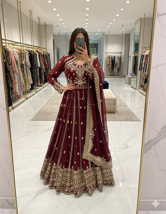 FAUX GEORGETTE ANARKALI GOWN