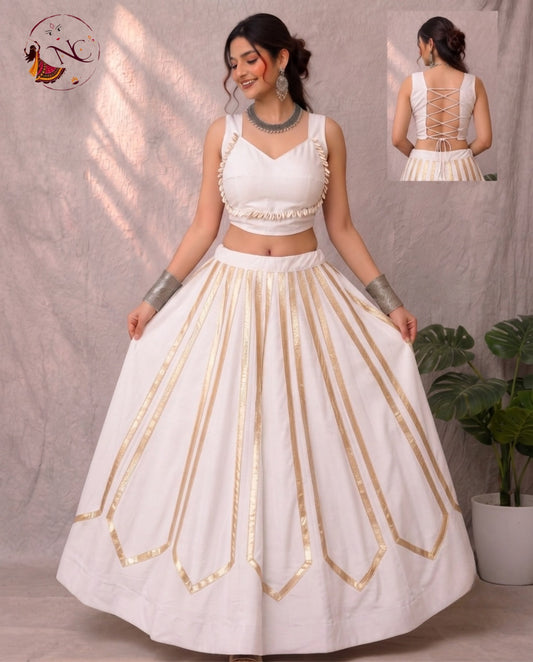 RAYON FLAIR STRIPE NAVRATRI LEHENGA