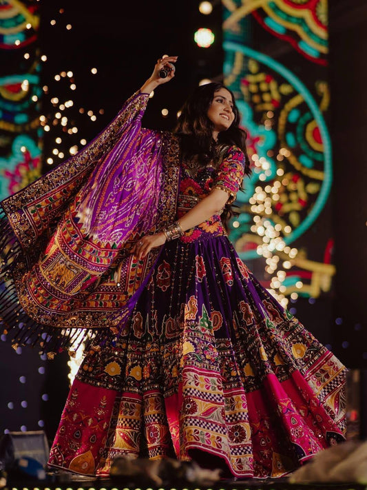 PURPLE NAVRATRI CHANIYA CHOLI