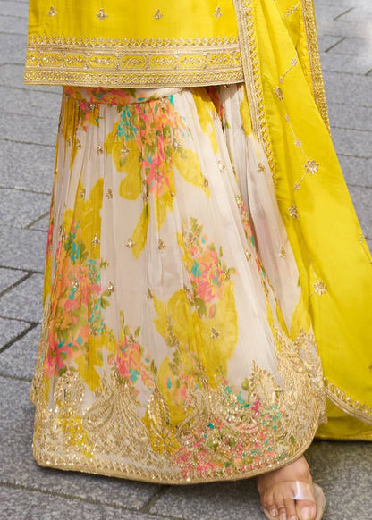 CHINON SILK SHARARA KURTA SET